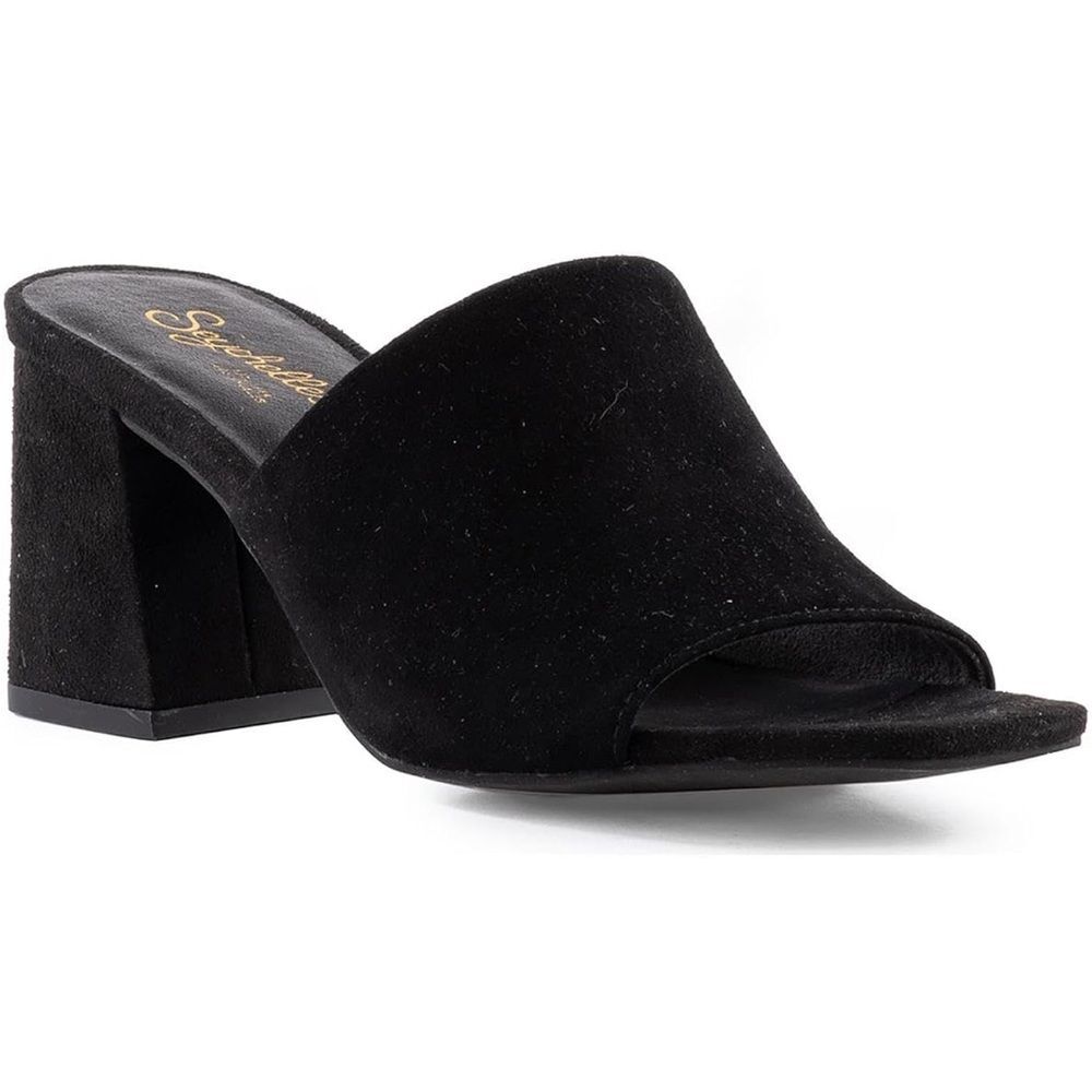 Seychelles Black Velvet Slip-On Mules – Size 7